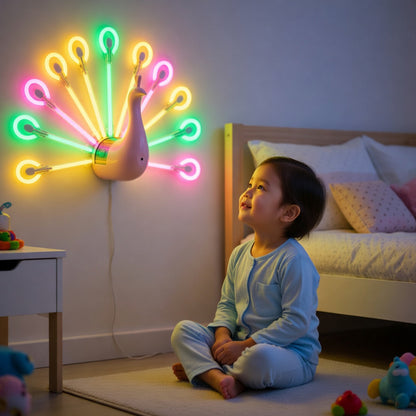 Peacock Wall Lamp Pink Modern Lighting Fixture