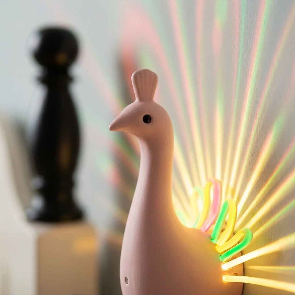 Peacock Wall Lamp Pink Modern Lighting Fixture