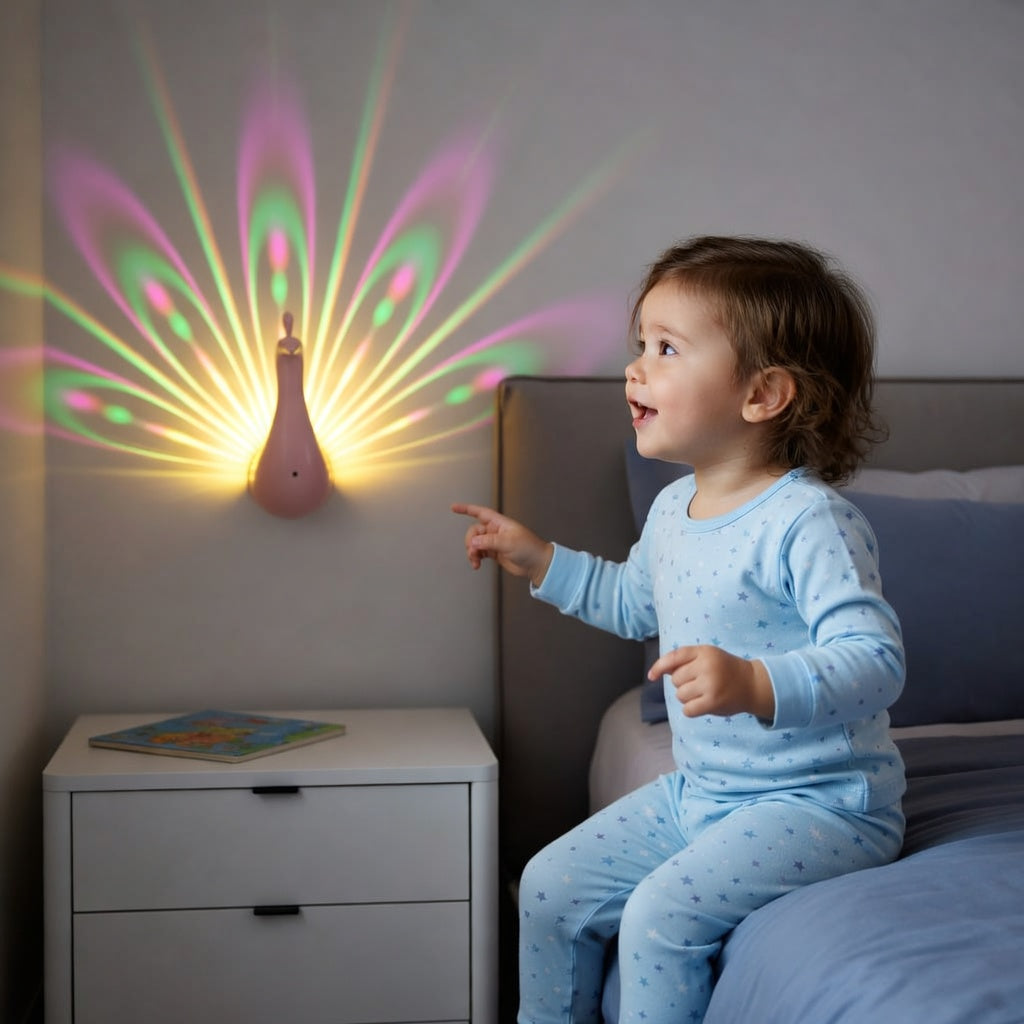 Peacock Wall Lamp Pink Modern Lighting Fixture