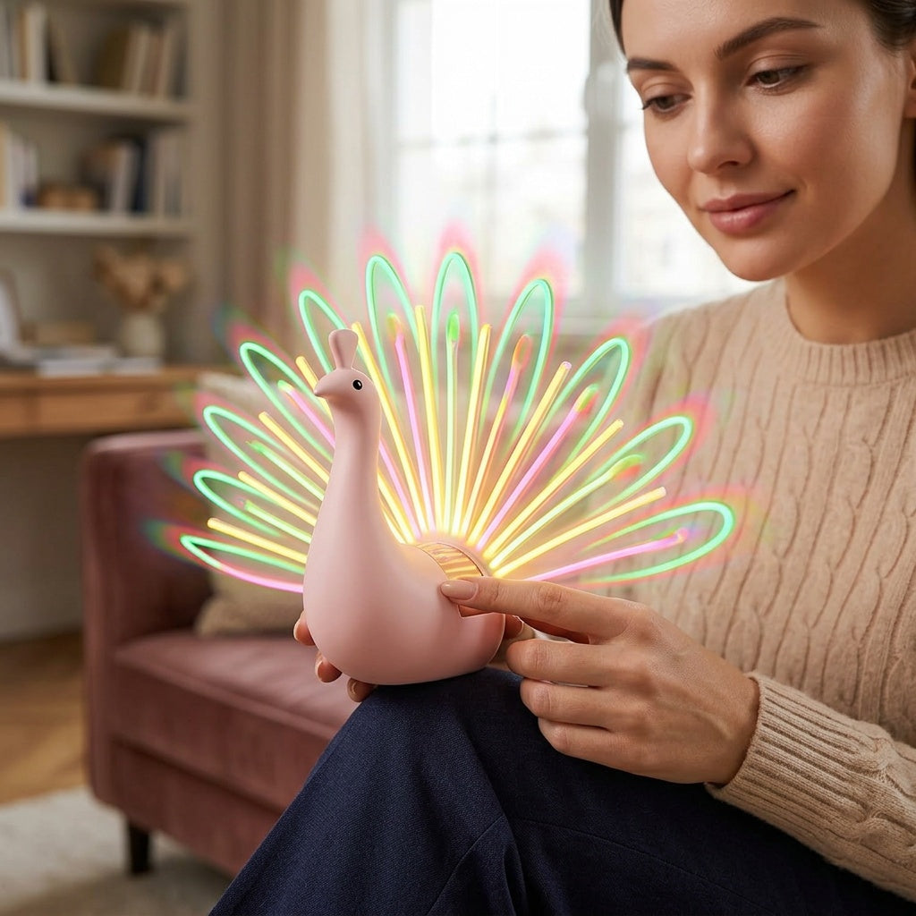 Peacock Wall Lamp Pink Modern Lighting Fixture